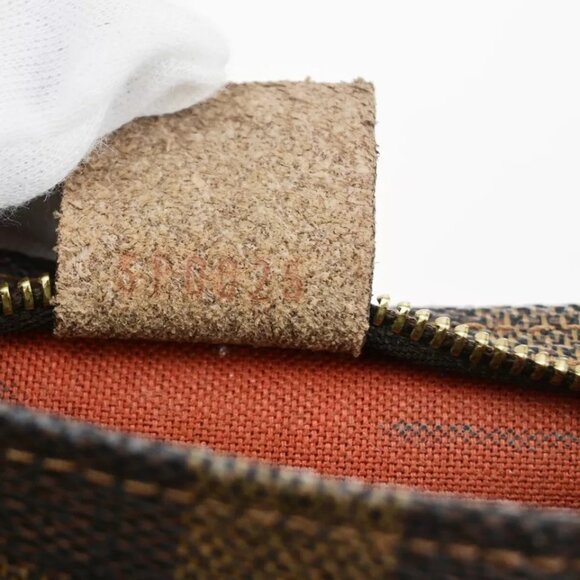 LOUIS VUITTON Trousse Makeup Hand Bag Damier Ebene Leather Brown - Picture 8 of 16